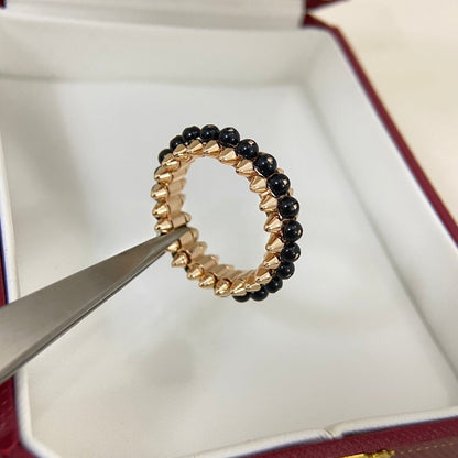 [Eterna Jewels]SCHWARZER PERLEN-OHRSTECKER-RING