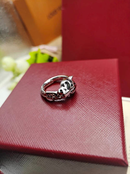 [Eterna Jewels]LEOPARD-HEAD LEOPARD-PRINT COUPLE RING