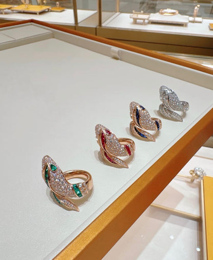 [Eterna Jewels]BRANDNEUER LUXURIÖSER ROTER SCHLANGENRING