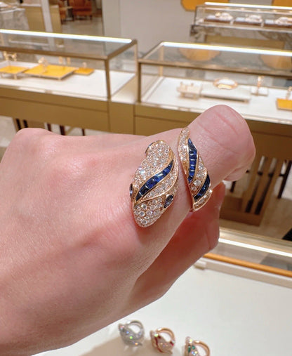 [Eterna Jewels]BRANDNEUER LUXURIÖSER BLAUER SCHLANGENRING