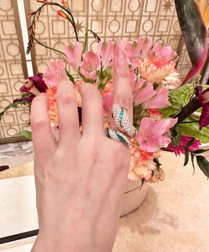 [Eterna Jewels]BRANDNEUER LUXURIÖSER GRÜNER SCHLANGENRING