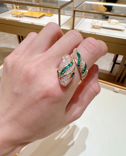 [Eterna Jewels]BRANDNEUER LUXURIÖSER GRÜNER SCHLANGENRING