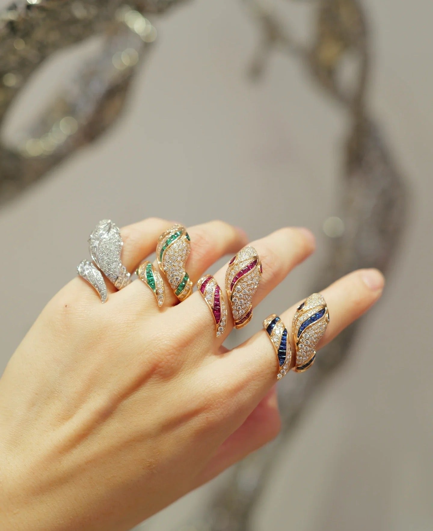 [Eterna Jewels]BRANDNEUER LUXURIÖSER SILBERSCHLANGENRING
