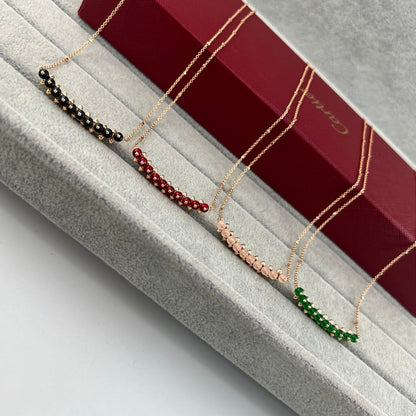 [Eterna Jewels]NEW STUD COLORED GEM PENDANT NECKLACE