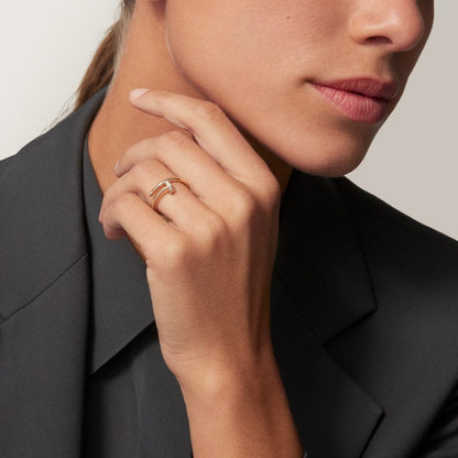 [Eterna Jewels]JUSTE 1.8MM HALF DIAMOND RING