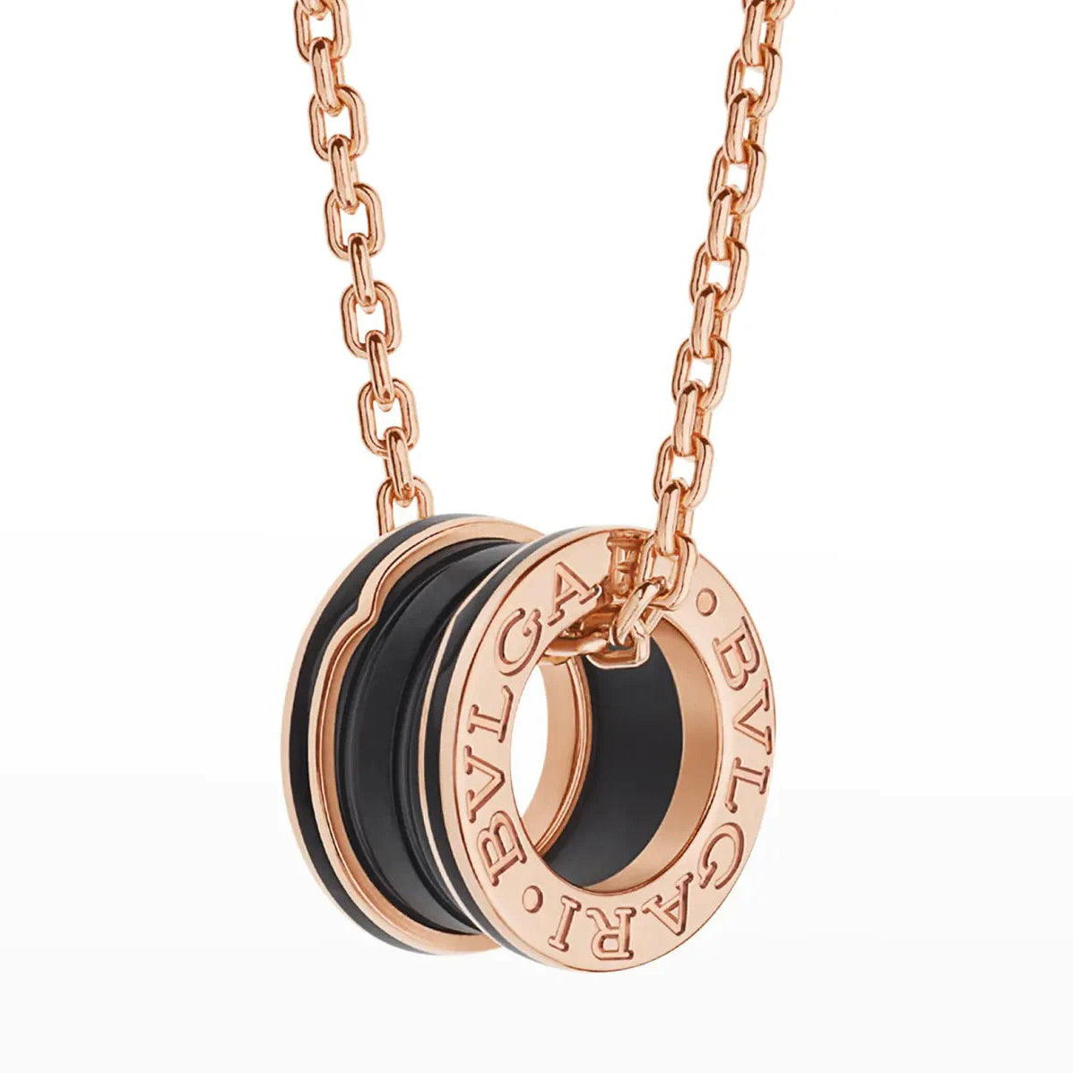 [Eterna Jewels] ZERO 1 SCHWARZE KERAMIK ROSÉGOLD HALSKETTE