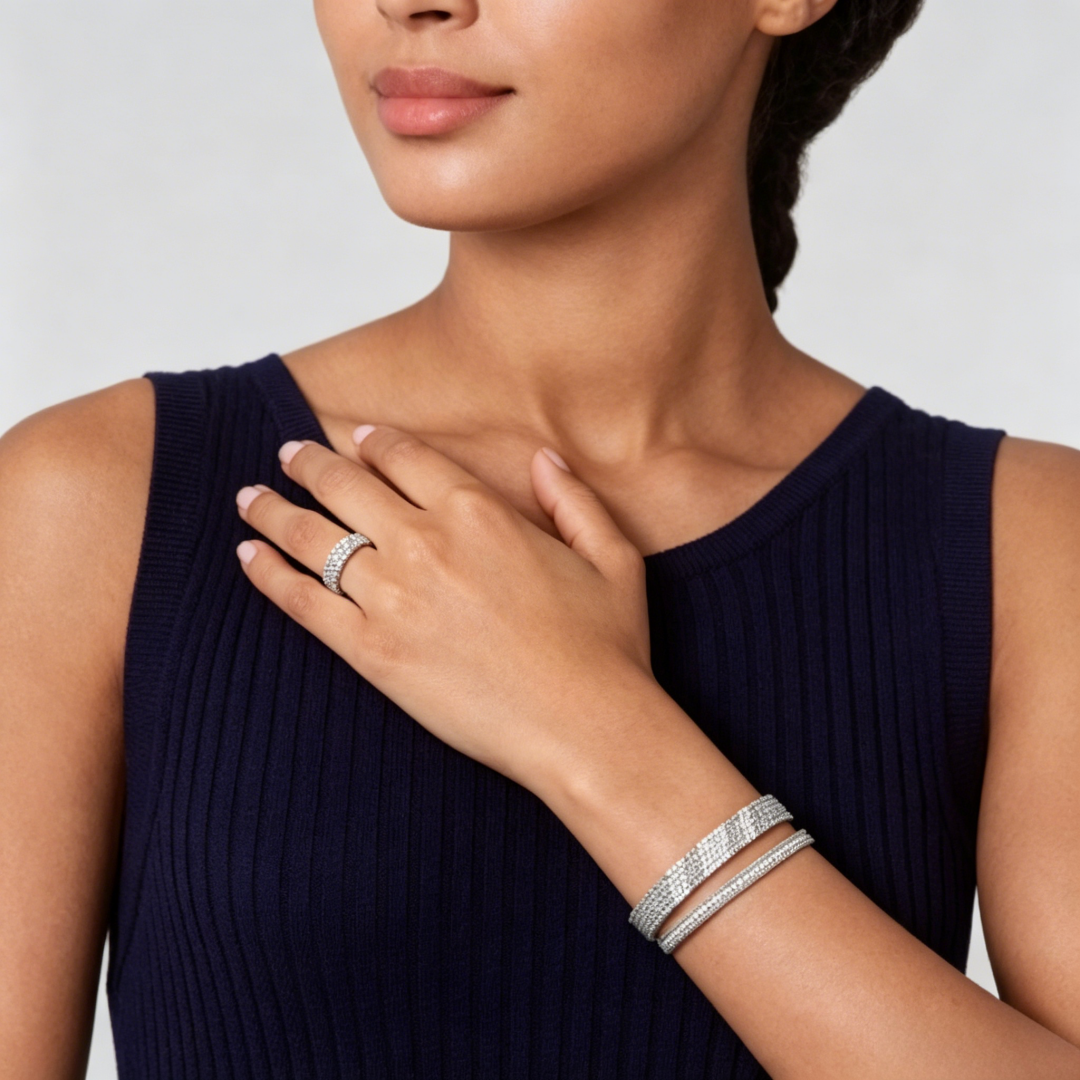 [Eterna Jewels] DREIREIHIGER DIAMANTRING