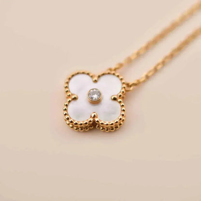 [Eterna Jewels]KLEE 15MM DIAMANT WEISSE FRITILLARIA-HALSKETTE