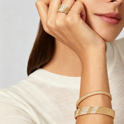 [Eterna Jewels]  FÜNFREIHIGES DIAMANTARMREIF