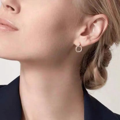 [Eterna Jewels]TRINITY ON DIAMOND  EARRINGS