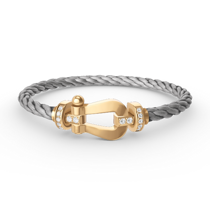 [Eterna Jewels]FORCE GROSSES HUFEISEN HALB DIAMANT ARMREIF GOLD