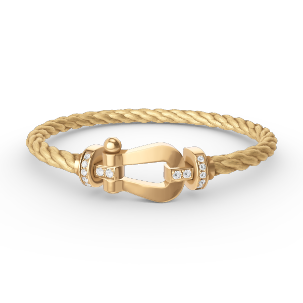 [Eterna Jewels]FORCE GROSSES HUFEISEN HALB DIAMANT ARMREIF GOLD