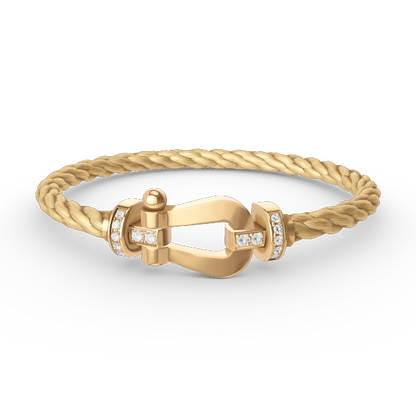 [Eterna Jewels]FORCE GROSSES HUFEISEN HALB DIAMANT ARMREIF GOLD