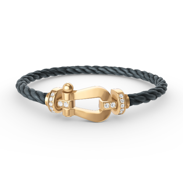 [Eterna Jewels]FORCE GROSSES HUFEISEN HALB DIAMANT ARMREIF GOLD