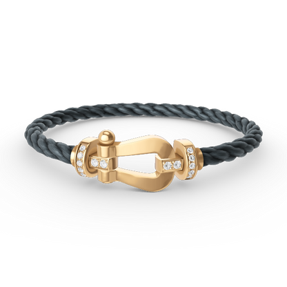 [Eterna Jewels]FORCE GROSSES HUFEISEN HALB DIAMANT ARMREIF GOLD