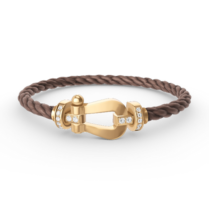 [Eterna Jewels]FORCE GROSSES HUFEISEN HALB DIAMANT ARMREIF GOLD