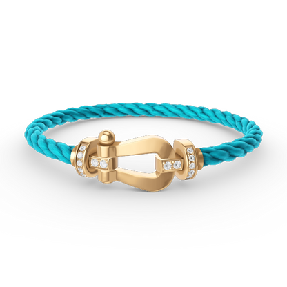 [Eterna Jewels]FORCE GROSSES HUFEISEN HALB DIAMANT ARMREIF GOLD