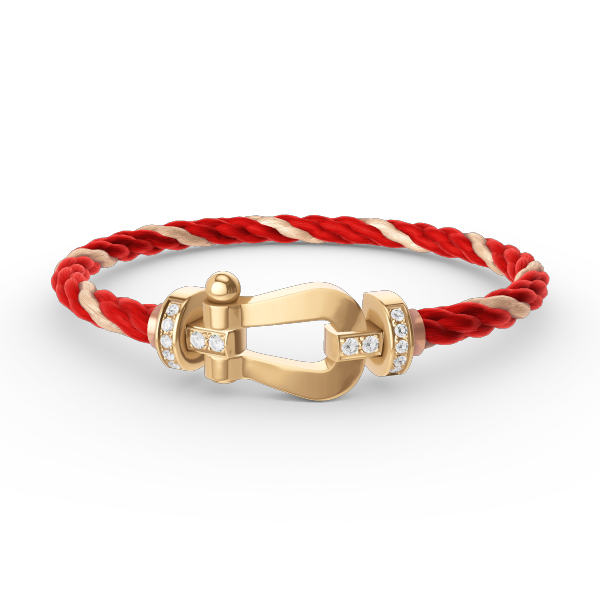 [Eterna Jewels]FORCE GROSSES HUFEISEN HALB DIAMANT ARMREIF GOLD
