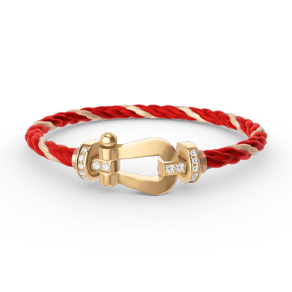[Eterna Jewels]FORCE GROSSES HUFEISEN HALB DIAMANT ARMREIF GOLD