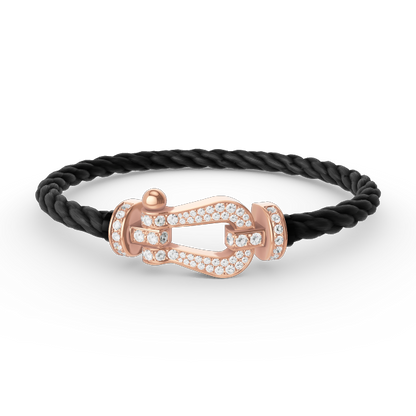 [Eterna Jewels]FORCE GROSSES HUFEISEN-VOLLDIAMANT-ARMBAND ROSÉGOLD
