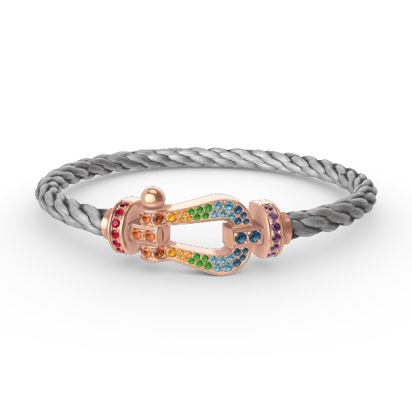 [Eterna Jewels]FORCE LARGE HORSESHOE COLORED DIAMOND BRACELET ROSÉGOLD