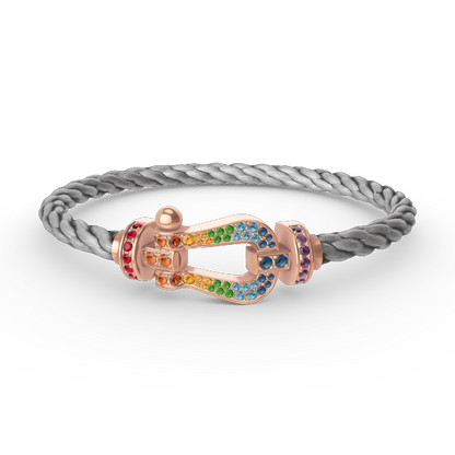 [Eterna Jewels]FORCE LARGE HORSESHOE COLORED DIAMOND BRACELET ROSÉGOLD