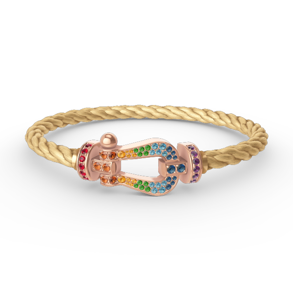 [Eterna Jewels]FORCE LARGE HORSESHOE COLORED DIAMOND BRACELET ROSÉGOLD