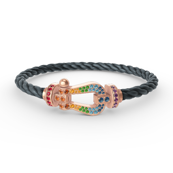 [Eterna Jewels]FORCE LARGE HORSESHOE COLORED DIAMOND BRACELET ROSÉGOLD