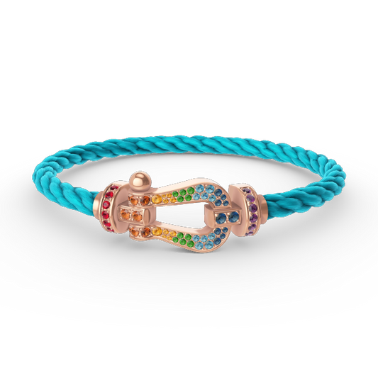 [Eterna Jewels]FORCE LARGE HORSESHOE COLORED DIAMOND BRACELET ROSÉGOLD