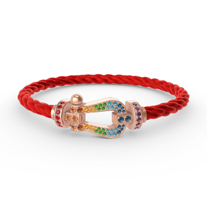 [Eterna Jewels]FORCE LARGE HORSESHOE COLORED DIAMOND BRACELET ROSÉGOLD