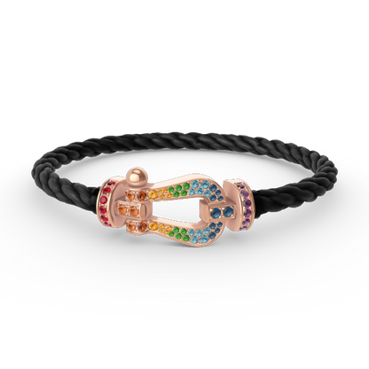 [Eterna Jewels]FORCE LARGE HORSESHOE COLORED DIAMOND BRACELET ROSÉGOLD