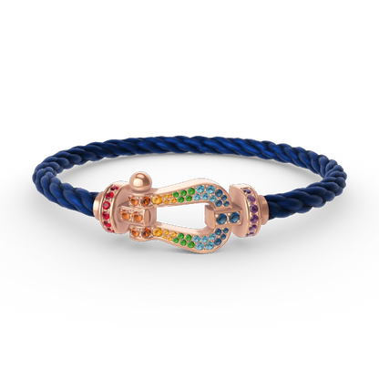 [Eterna Jewels]FORCE LARGE HORSESHOE COLORED DIAMOND BRACELET ROSÉGOLD
