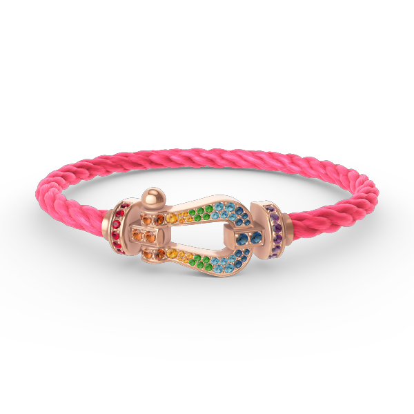 [Eterna Jewels]FORCE LARGE HORSESHOE COLORED DIAMOND BRACELET ROSÉGOLD