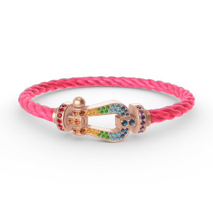 [Eterna Jewels]FORCE LARGE HORSESHOE COLORED DIAMOND BRACELET ROSÉGOLD