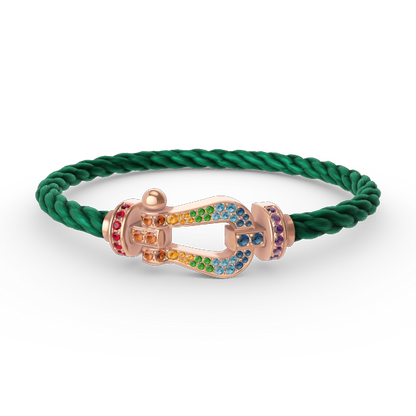 [Eterna Jewels]FORCE LARGE HORSESHOE COLORED DIAMOND BRACELET ROSÉGOLD