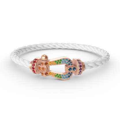 [Eterna Jewels]FORCE LARGE HORSESHOE COLORED DIAMOND BRACELET ROSÉGOLD