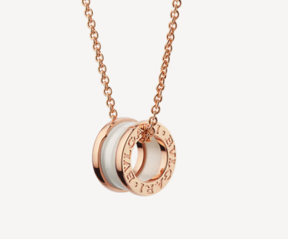 [Eterna Jewels]ZERO 1 WEISSE KERAMIK ROSEGOLD HALSKETTE