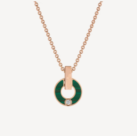 [Eterna Jewels]GARI HALSKETTE ROSÉGOLD MALACHIT