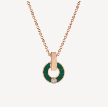 [Eterna Jewels]GARI HALSKETTE ROSÉGOLD MALACHIT