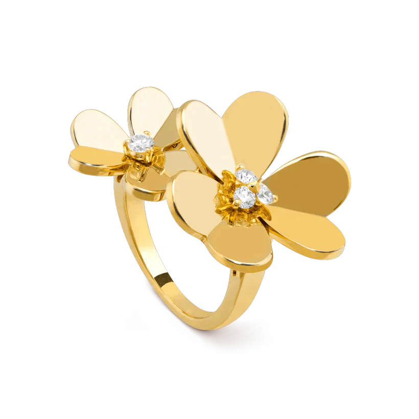 [Eterna Jewels]KLEEBELATT COMOS GOLD DIAMANTENRING