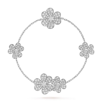 [Eterna Jewels]FRIVOLE SILBERNES ARMBAND MIT 5 BLÜTEN