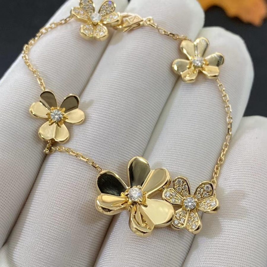 [Eterna Jewels]FRIVOLE GOLD 5 BLUMEN ARMBAND