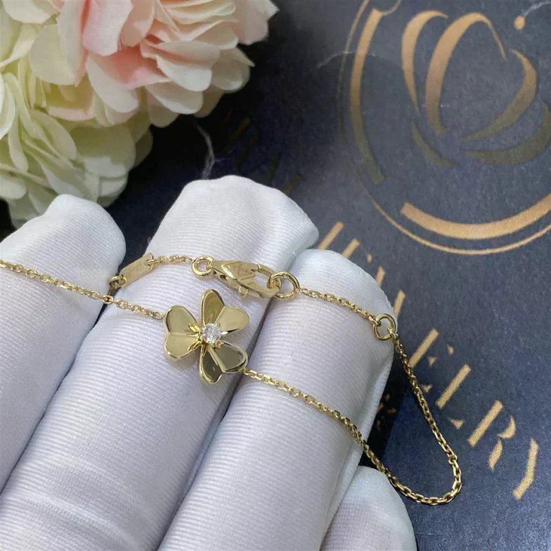 [Eterna Jewels]ARMBAND FRIVOLE GOLD BLUME ROSA MALACHIT