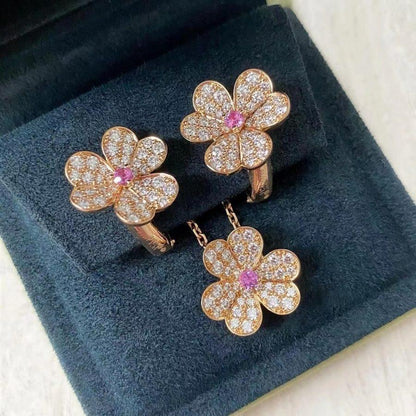 [Eterna Jewels]FRIVOLE ROSÉGOLD BLUMEN DIAMANT HALSKETTE