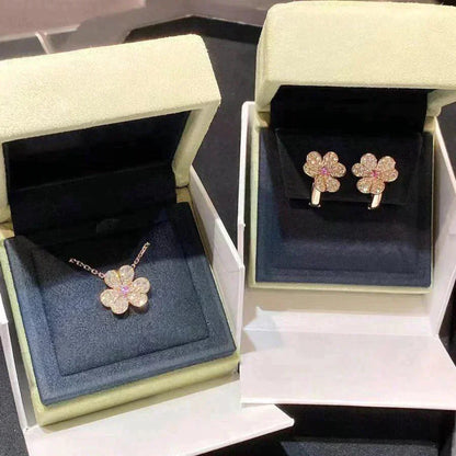[Eterna Jewels]FRIVOLE ROSÉGOLD BLUMEN DIAMANT HALSKETTE