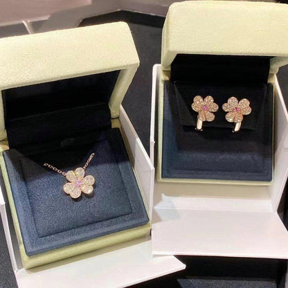 [Eterna Jewels]FRIVOLE ROSE GOLD BLUMEN-DIAMANT-HALSKEТТЕ