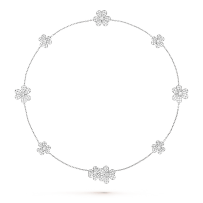 [Eterna Jewels]FRIVOLE SILBER 9 BLUMEN HALSKETTE