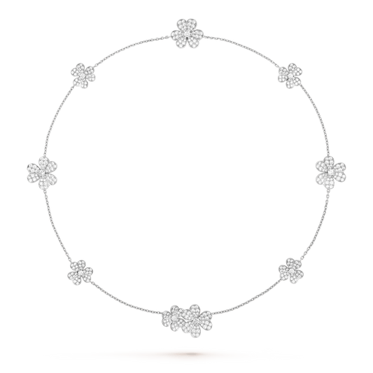 [Eterna Jewels]FRIVOLE SILBER 9 BLUMEN HALSKETTE