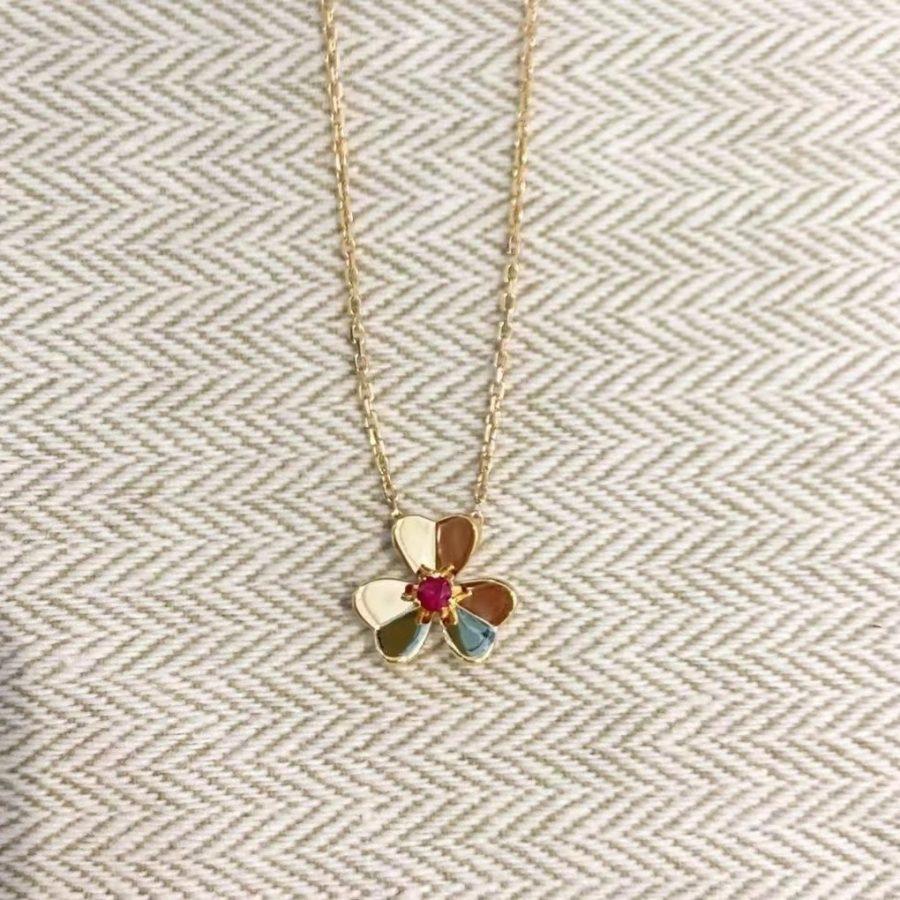[Eterna Jewels]FRIVOLE GOLD BLUMENHALSKETTE