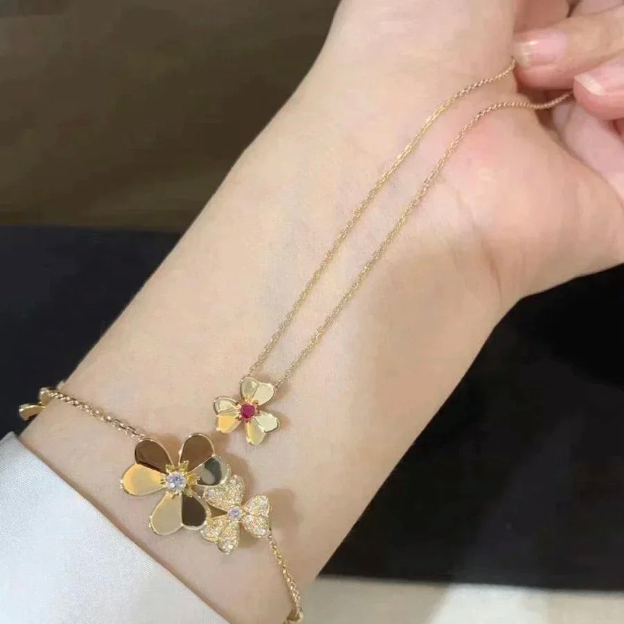 [Eterna Jewels]FRIVOLE GOLD BLUMENHALSKETTE